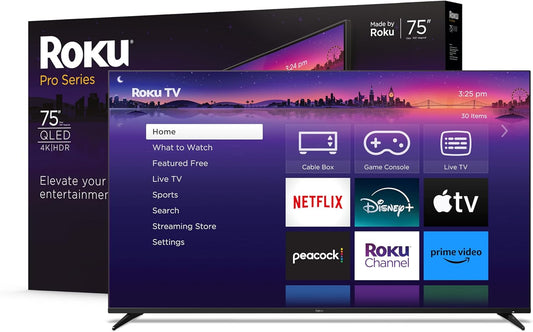 Roku 75R8B5 75-Inch Pro Series 4K QLED Smart TV