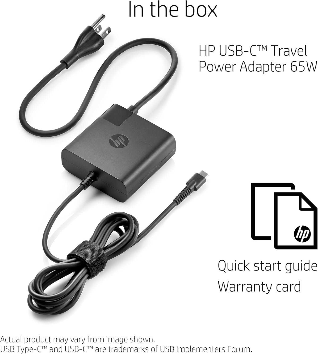 HP USB-C Travel Power Adapter - 65W Charger