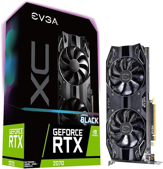 EVGA 08G-P4-1171-KR RTX 2070 XC Black Edition Gaming Graphics Card — main product image