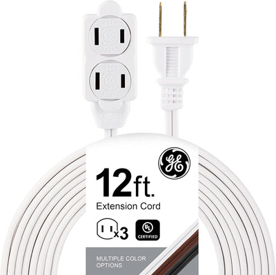 GE 51954 3-Outlet 12 Ft Extension Cord