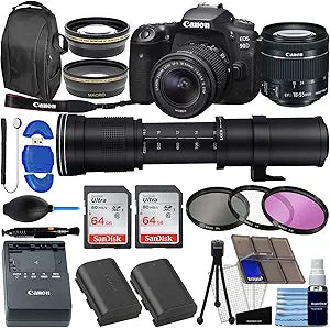 Canon EOS 90D DSLR Camera Super Zoom Bundle