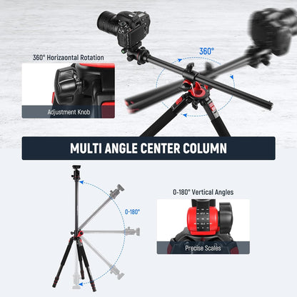 Neewer N284L+G0 79" Camera Tripod Monopod