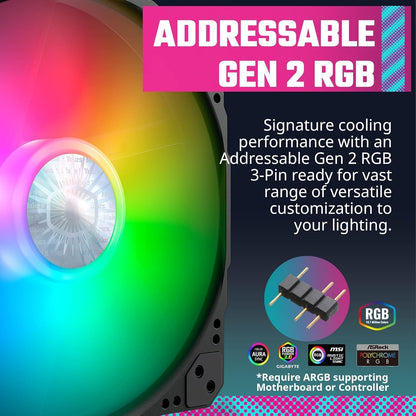 Cooler Master MFX-B3DN-08NP2-R1 SickleFlow 200 ARGB Case Fan