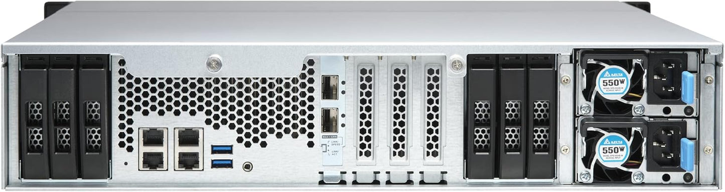QNAP TS-H1886XU-RP-R2-D1622-32G-US 18-Bay NAS Xeon 32GB 10GbE ZFS