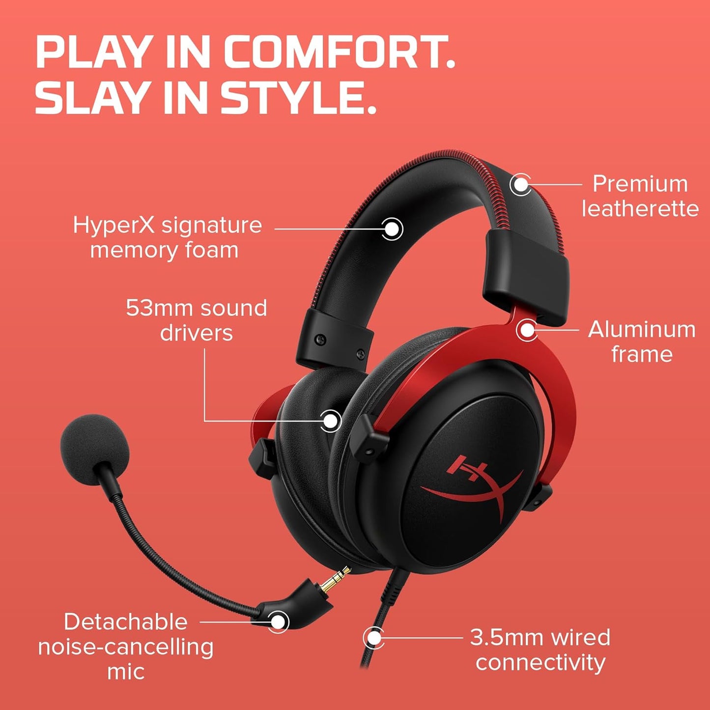 HyperX CL003 Cloud II Red Gaming Headset 7.1 Surround