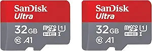 SanDisk SDSQUAR-032G-GN6MT 32GB Ultra MicroSDHC 2-Pack