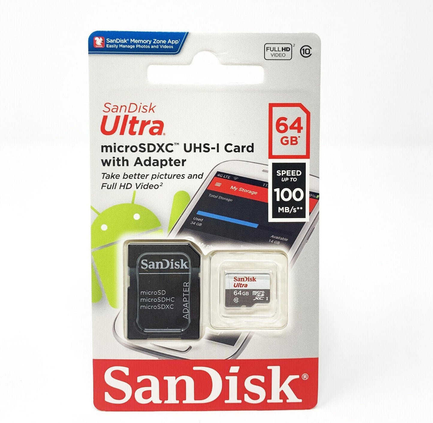 SanDisk SDSQUNB-064G - 64GB microSD Card for Amazon Devices