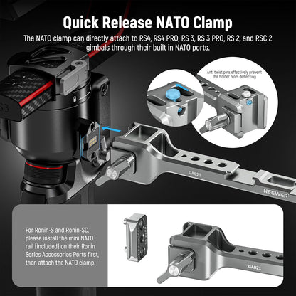 Neewer GA021 NATO Monitor Mount for RS Gimbal