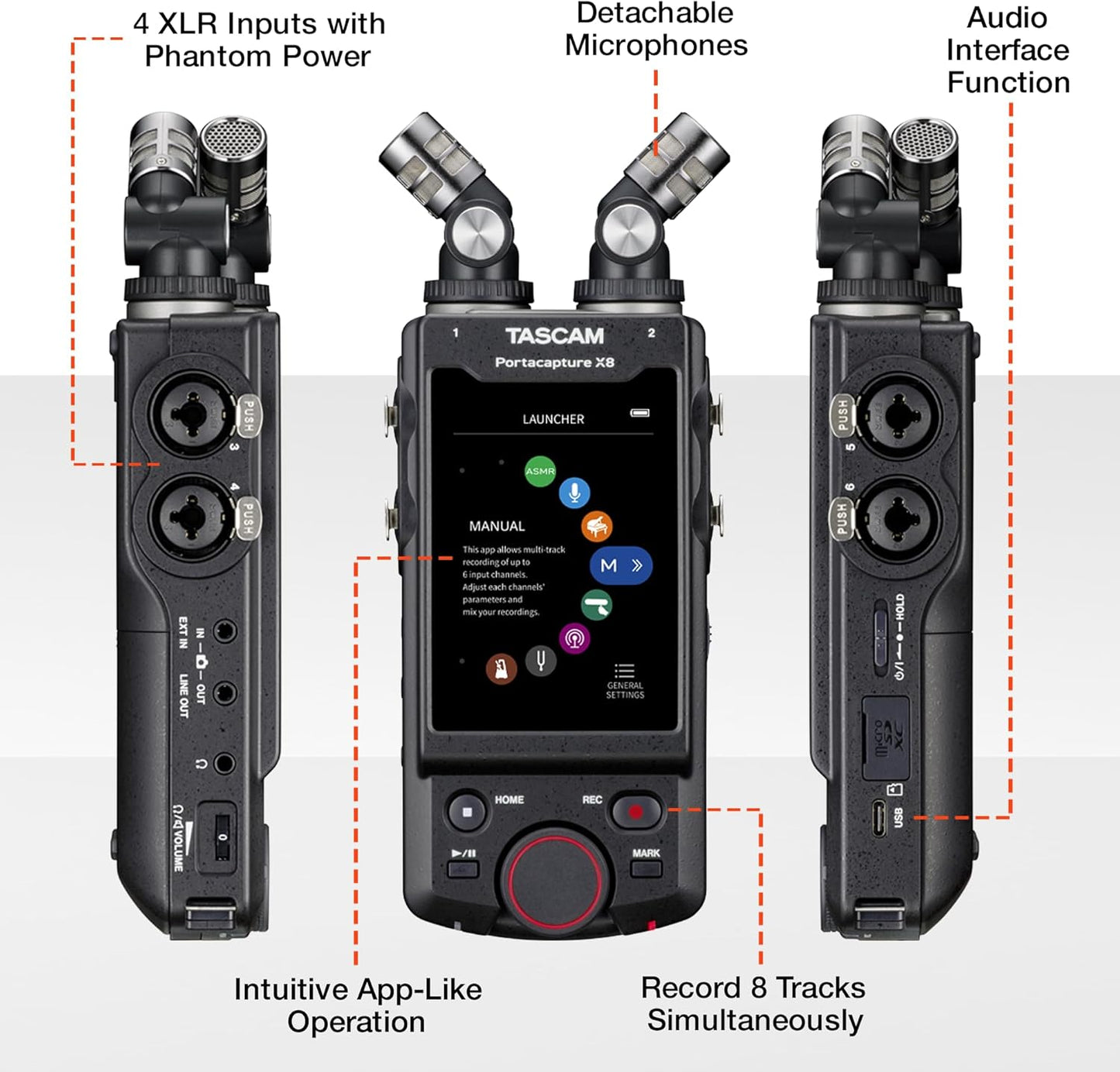 Tascam Portacapture X8 High Resolution Portable Recorder