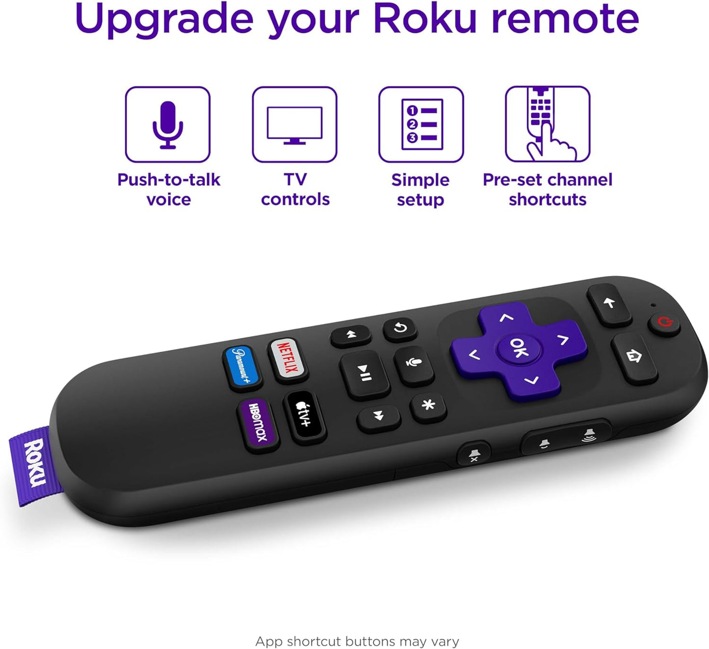 Roku RCA1R Voice Remote - Compatible with Roku Devices