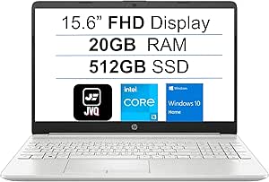 HP 15.6" FHD i3-1115G4 Laptop with 20GB RAM, 512GB SSD
