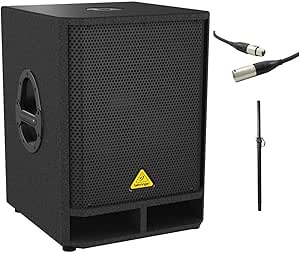 Behringer VQ1500D Active 500-Watt 15in PA Subwoofer Bundle