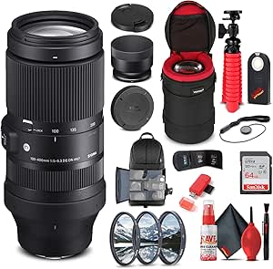 Sigma 750965 100-400mm DG DN OS Lens - Sony E Mount Bundle