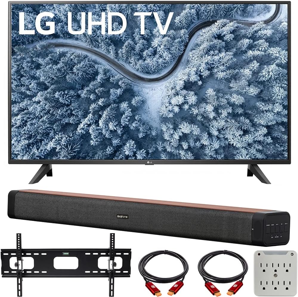LG E2LG43UP7000PUA 43-Inch 4K UHD Smart TV Bundle