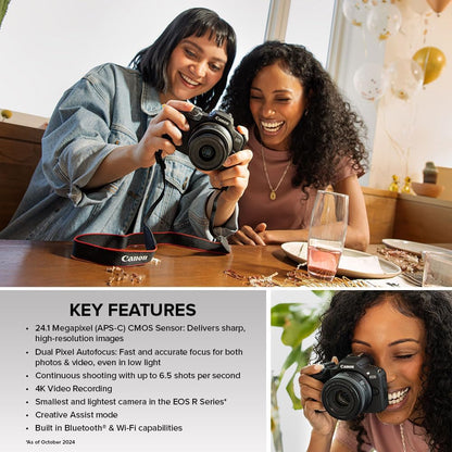 Canon 6052C002 EOS R100 Mirrorless Camera 4K Video