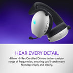 Alienware AW725H Tri-Mode Wireless Gaming Headset - Lunar Light