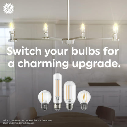 GE 31879 Reveal LED Candle Light Bulbs 60W 2-Pack