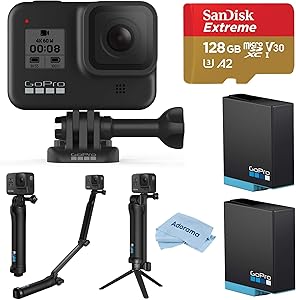GoPro HERO8 Black 4K Waterproof Action Camera Bundle