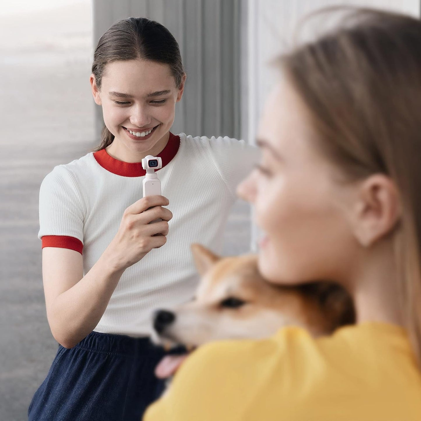 DJI pocket Pocket 2 Exclusive Combo - Sunset White (Renewed)