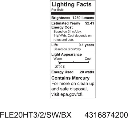 GE 74200 20-Watt Energy Smart CFL Bulb 75W