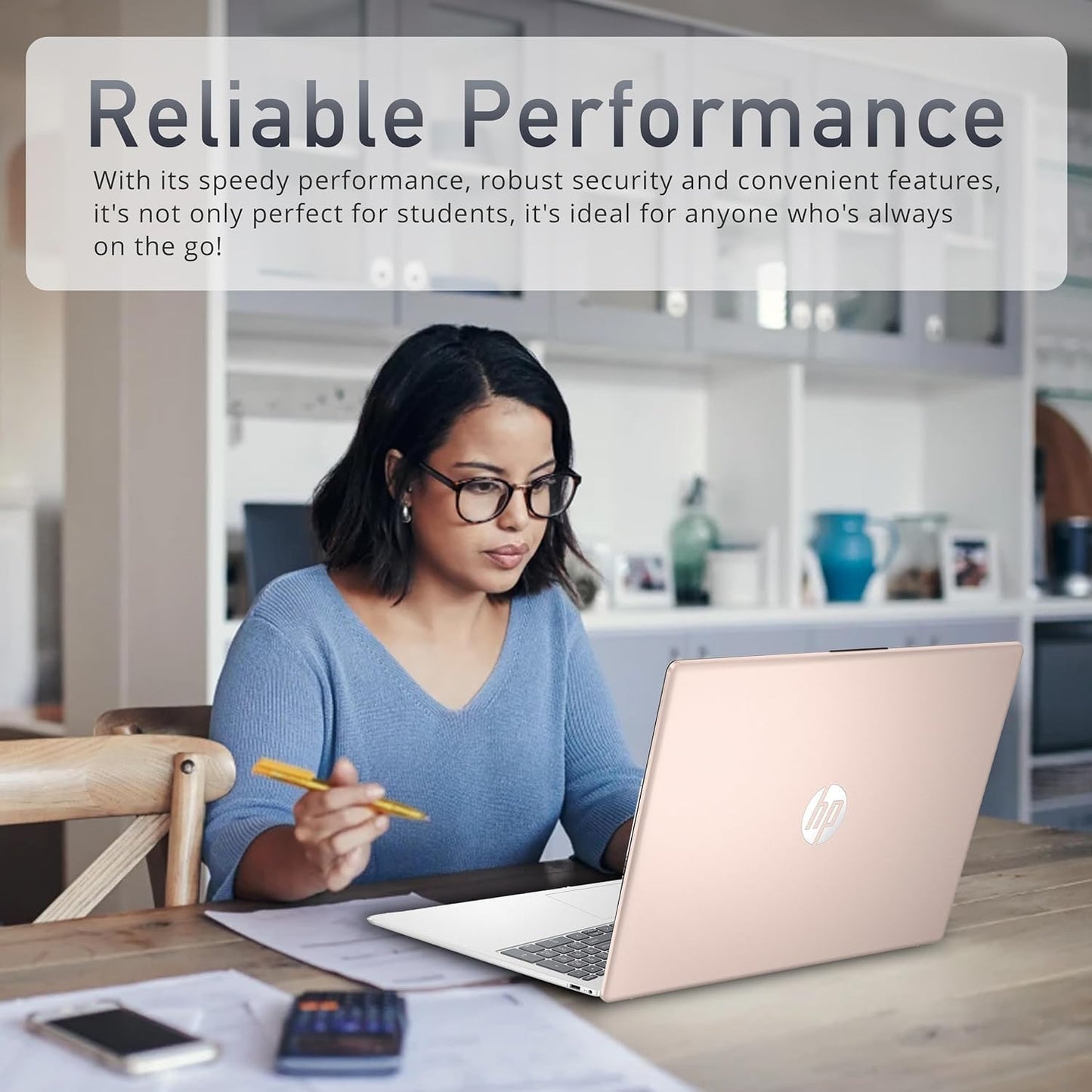 HP 15 Ryzen 5 Slim High-Performance Pink Laptop