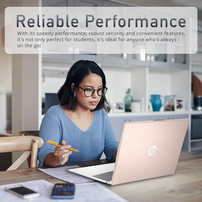 HP 15 Ryzen 5 Slim High-Performance Pink Laptop
