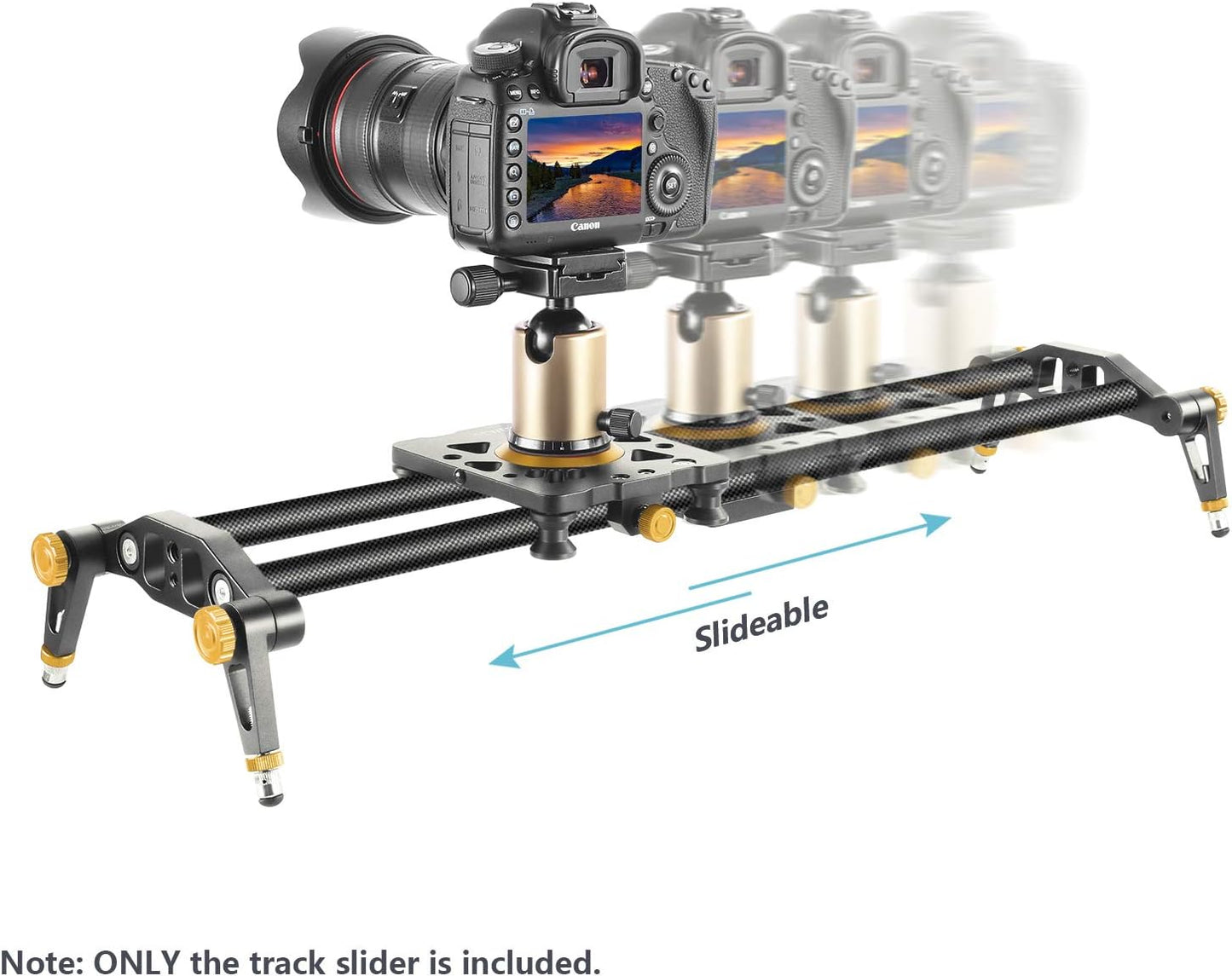 Neewer 47.2" Carbon Fiber Camera Slider: Video Stabilizer