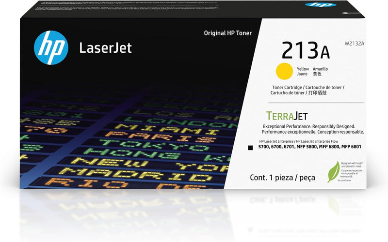 HP 213A Yellow LaserJet Toner Cartridge W2132A — main product image