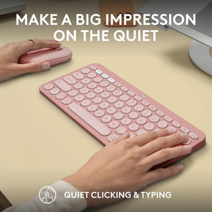 Logitech 920-012199 Pebble 2 Combo Rose Wireless Keyboard & Mouse