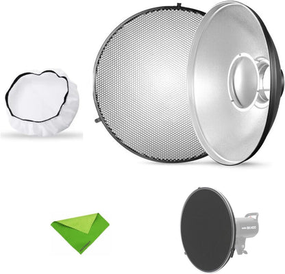 Godox 16.5" Silver Beauty Dish - Bowens Mount - Portrait