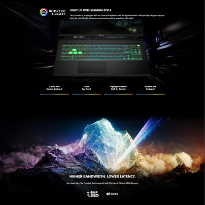 MSI CROSSHAIR1614057 16" 144Hz RTX 4070 Gaming Laptop