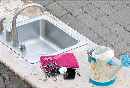 Vaultz VZ00471 Locking Money Bag 5x8 Pink Security Pouch