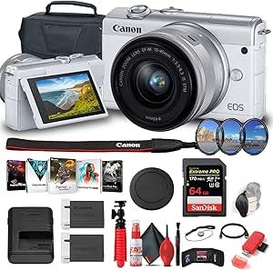 Canon EOS M200 Mirrorless Camera with 15-45mm Lens Kit (Renewed)