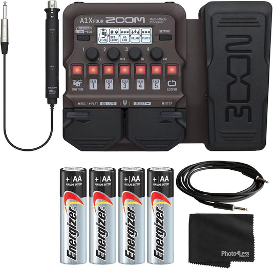 Zoom A1XFOUR Acoustic Effects: Looper, Drum Machine, Bundle