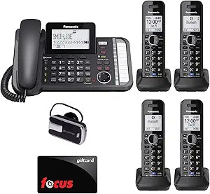 Panasonic KXTG9582B DECT 6.0 2-Line Cordless Phone System - 3 Handsets