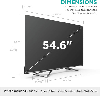 Hisense H9 Quantum Series 55H9G Android 4K TV (Renewed)