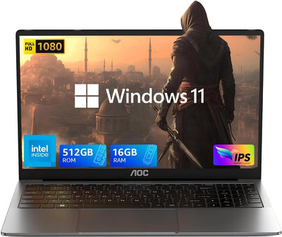AOC AX15 15.6" FHD N97 Processor Windows 11 Laptop