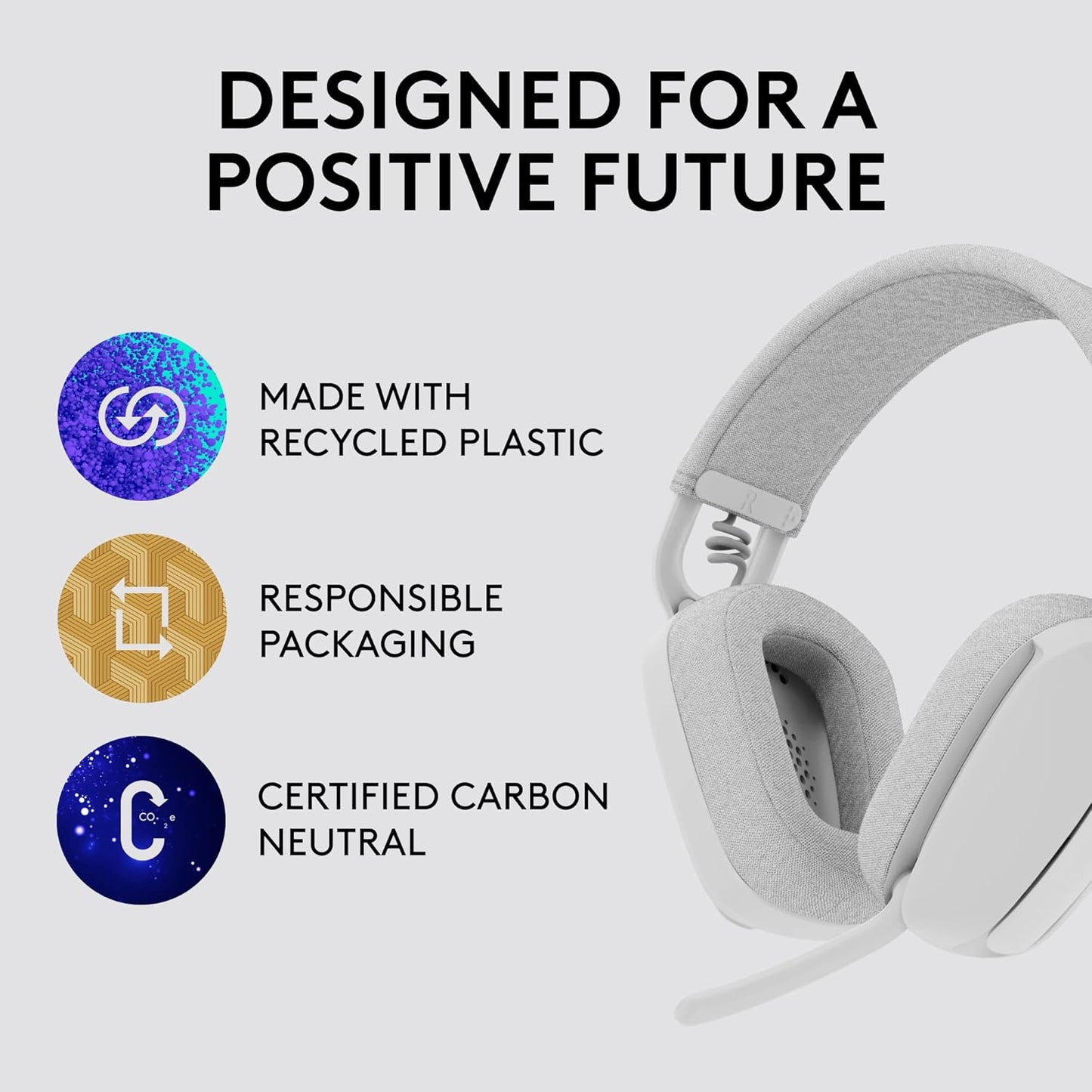 Logitech VIBE 100 Wireless Noise-Canceling Bluetooth Headphones