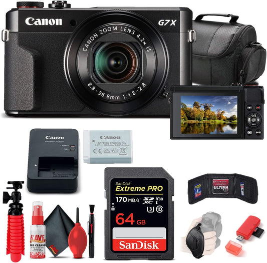 Canon 1066C001 PowerShot G7 X Mark II Digital Camera Bundle (Renewed)
