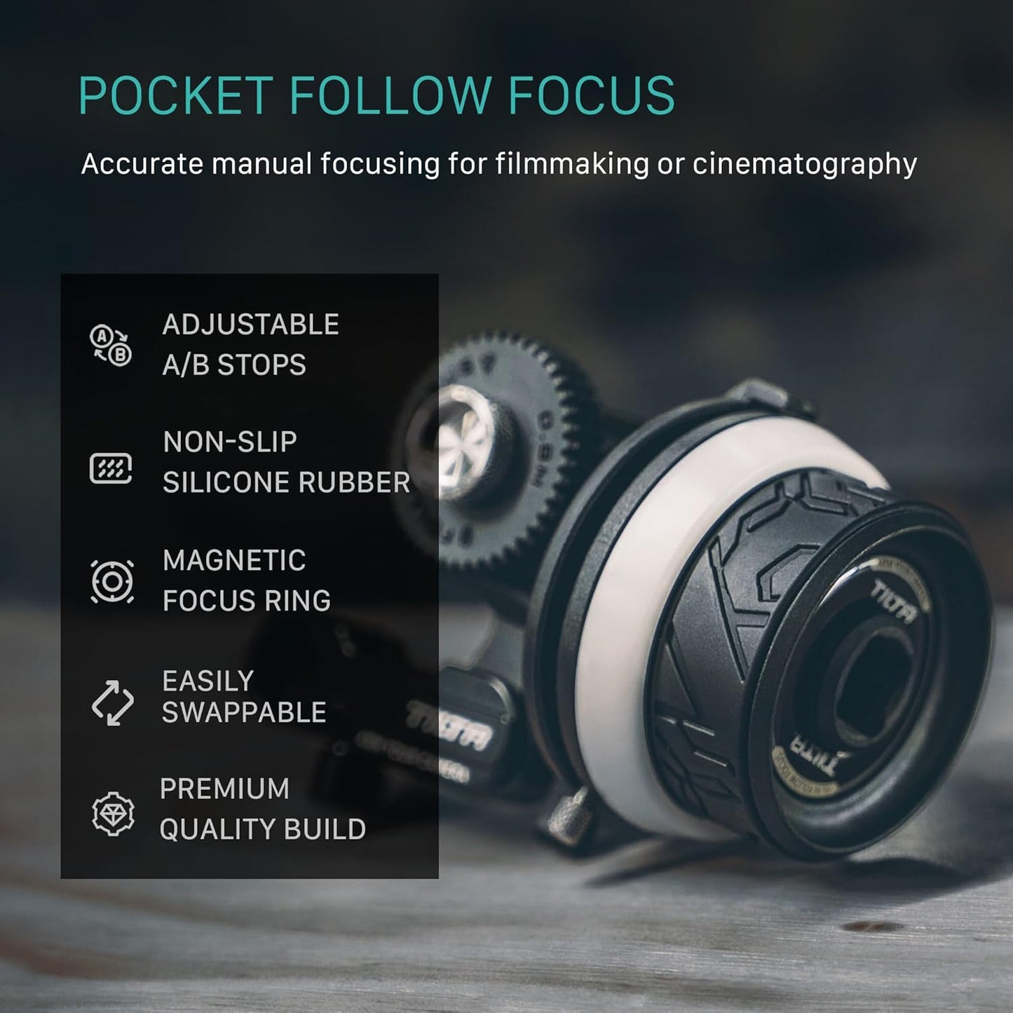 Tilta FF-T07 Pocket Follow Focus A/B Stops Damping
