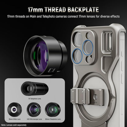 Neewer PA068 LiteArmor Metal Frame Case - iPhone 15 Pro Max