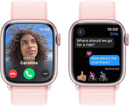 Apple Watch Series 9 41mm GPS - Pink Aluminum, Light Pink Band