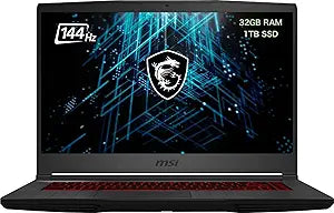 MSI GF65-10UE Thin Gaming Laptop RTX 3060 32GB 1TB