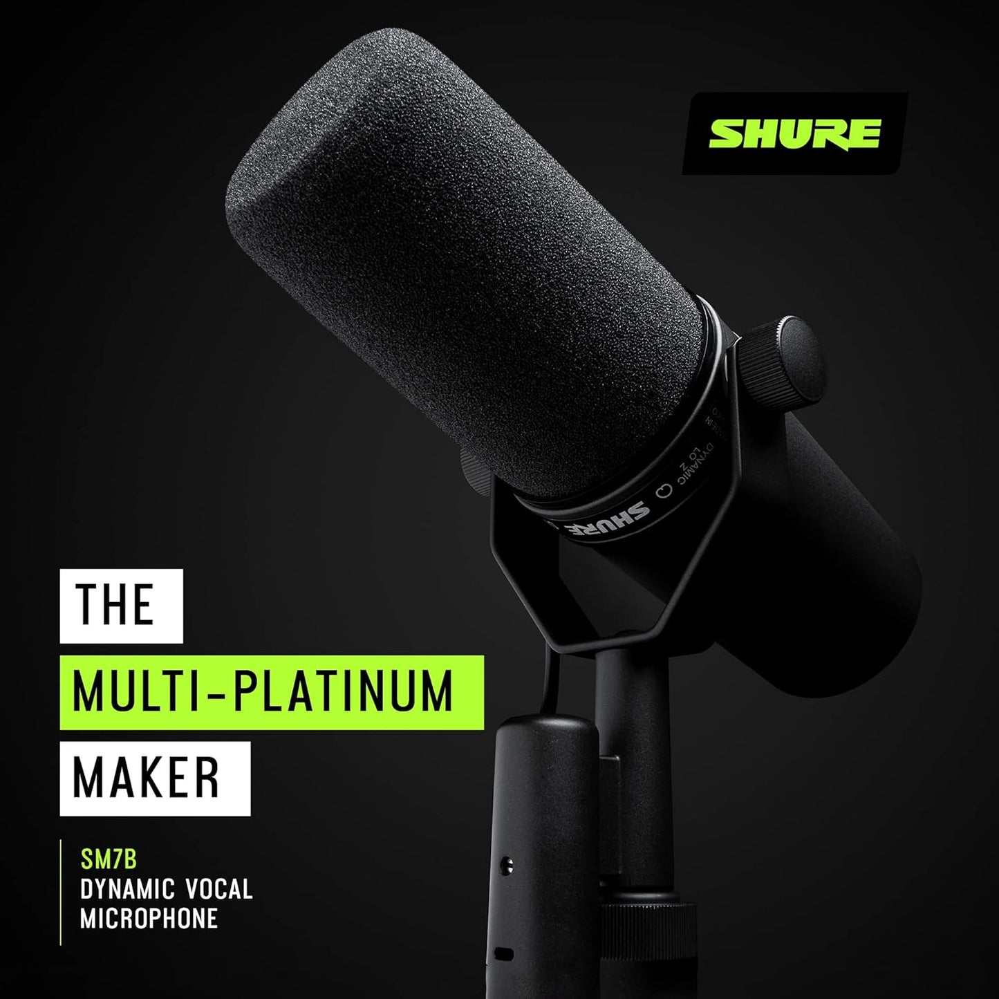 Shure SM7B Vocal Dynamic Microphone, Broadcast/Studio Mic