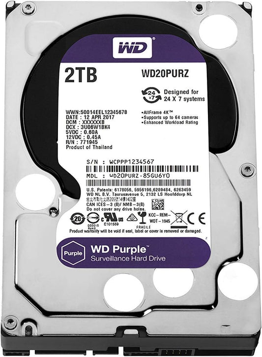 Western Digital WD20PURX 2TB Purple Surveillance Hard Drive