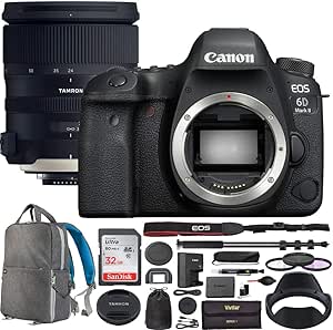 Canon E19CNEOS6DM2 EOS 6D Mark II Camera with Tamron 24-70mm Lens Bundle