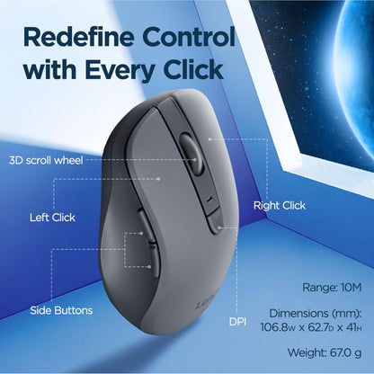Lenovo GY51Q65621 Bluetooth Silent Ergonomic Mouse