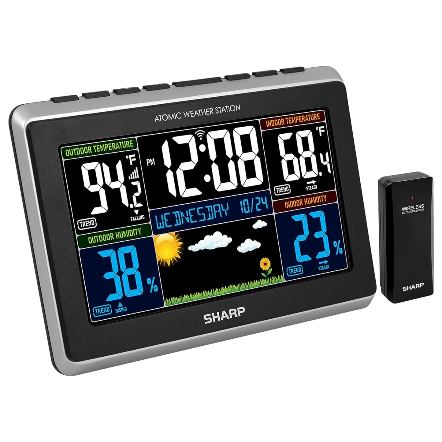 Sharp SPC1027AMZ Weather Station Atomic Clock
