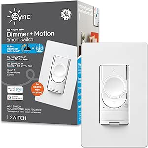 GE CSWDMOCBWF1NN Smart Dimmer Switch Motion Sensor No Neutral