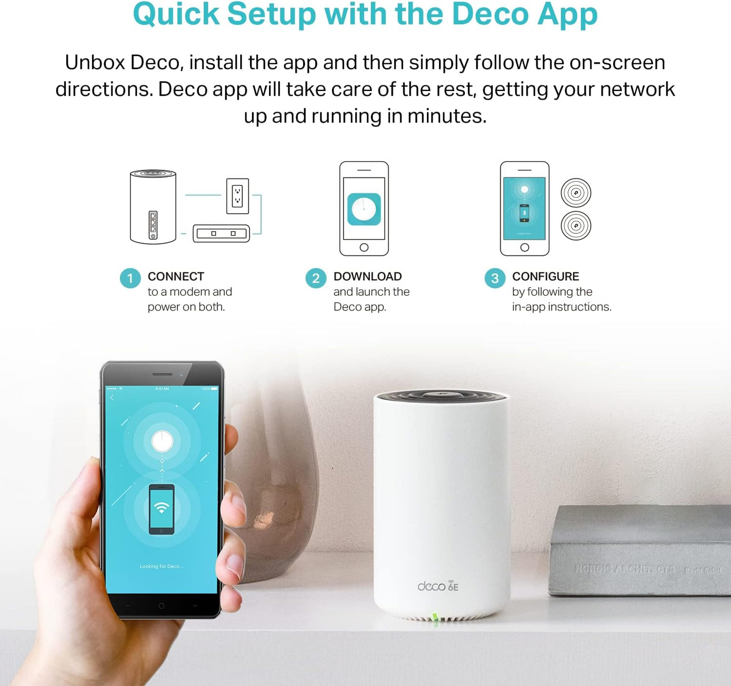 TP-Link Deco XE75 AXE5400 Tri-Band WiFi 6E Mesh Renewed